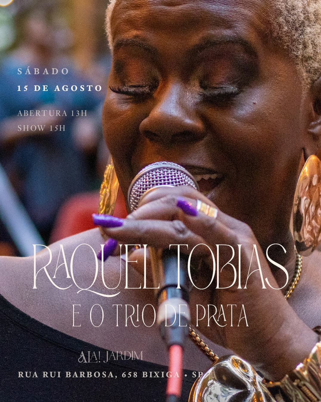 Flyer de Raquel Tobias e Raquel Tobias e Trio de Prata