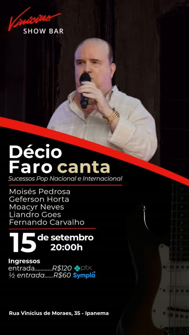 Flyer de Décio Faro