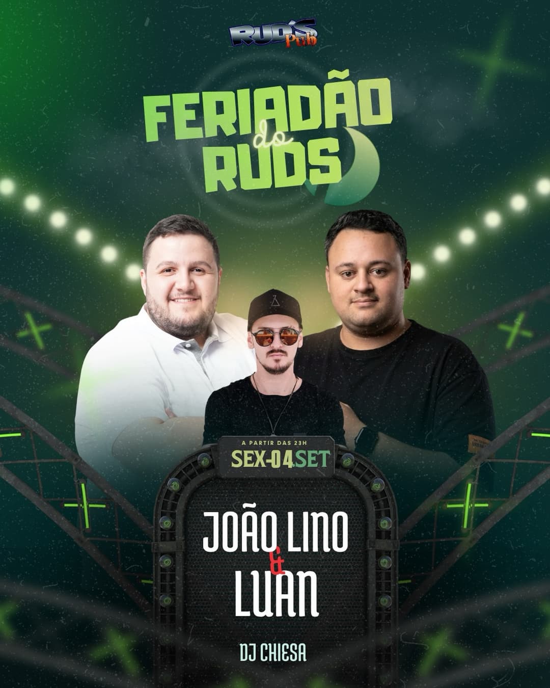 Flyer de João Lino & Luan e DJ Chiesa
