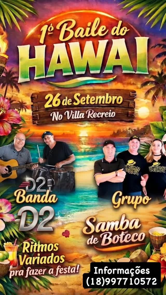 Flyer de Samba de Boteco, Samba de Boteco e Banda D2