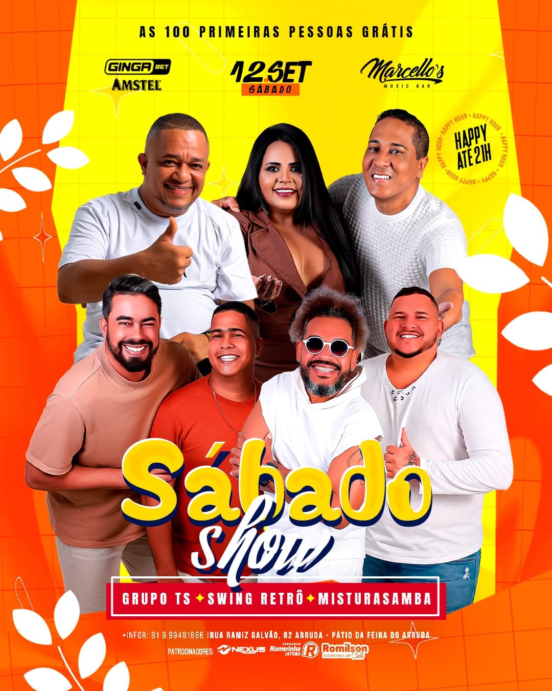 Flyer de Grupo TS, Mistura Samba e Swing Retrô