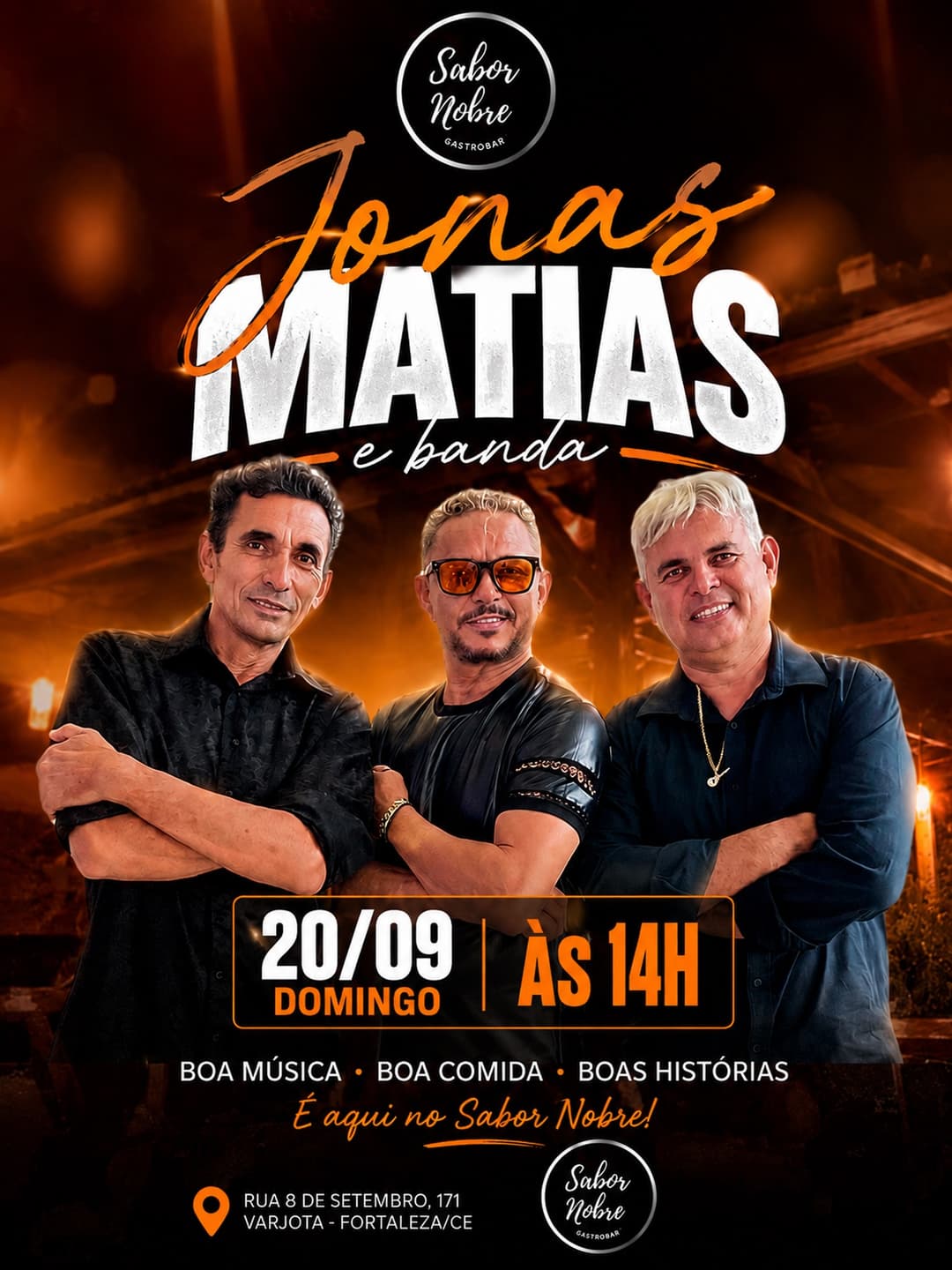 Flyer de Jonas Matias e Banda