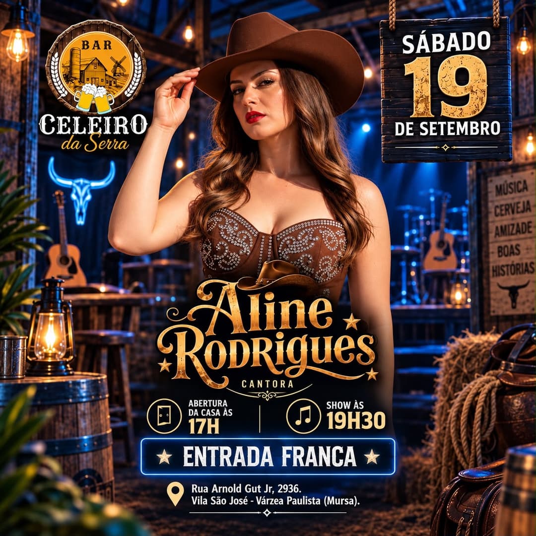 Flyer de Aline Rodrigues