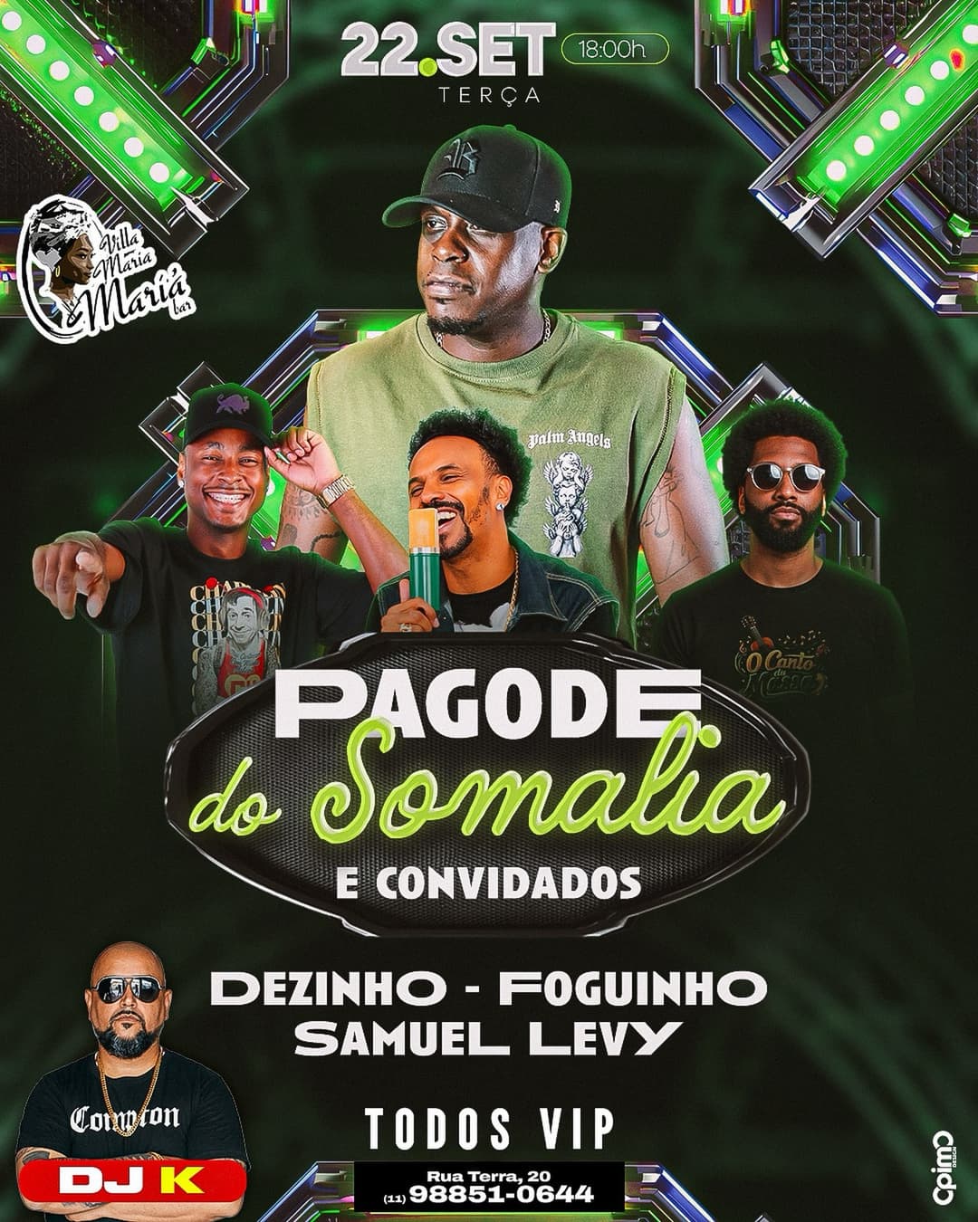 Flyer de Felipe Somalia, Foguinho e mais 3 artistas