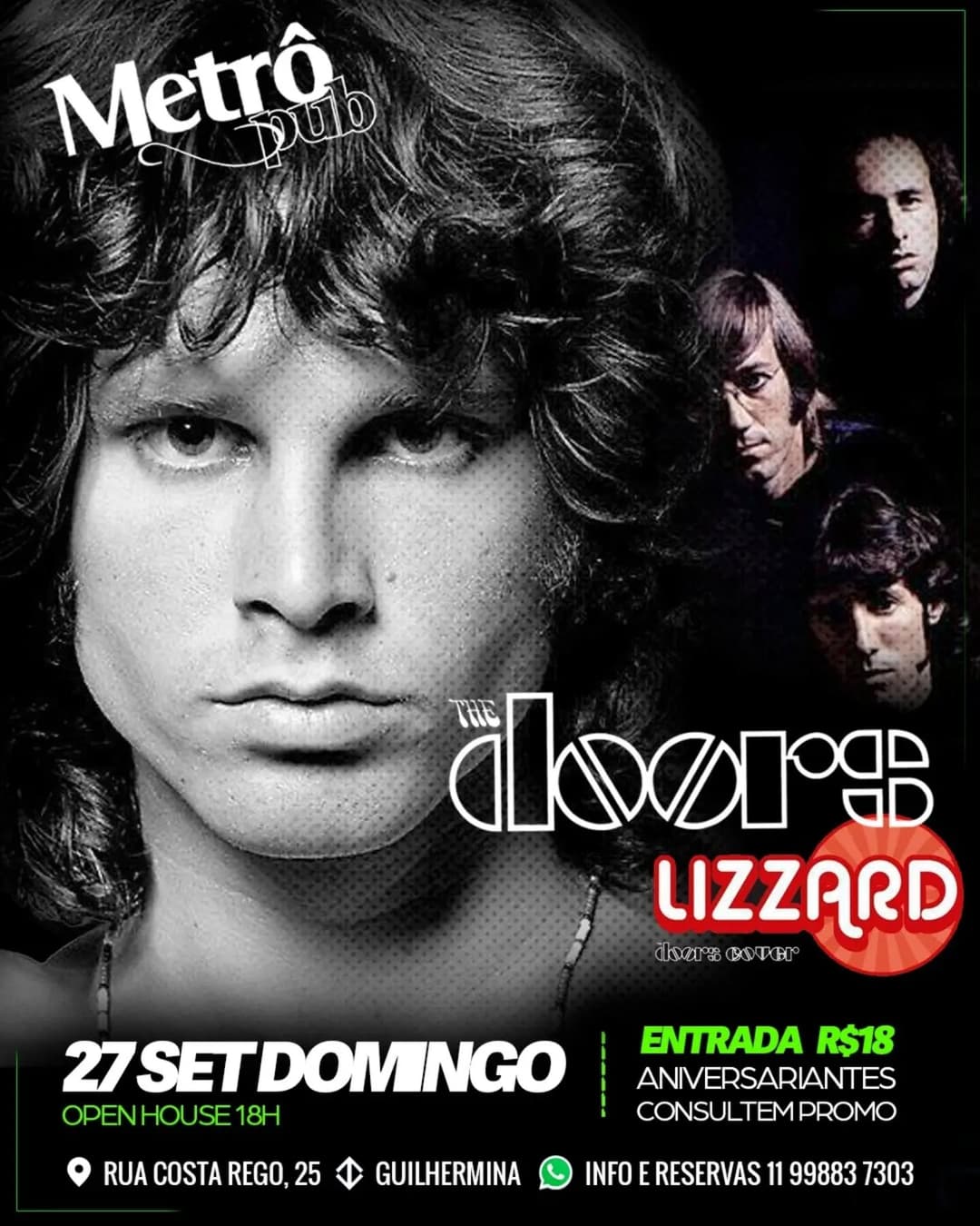 Flyer de Banda Lizzard