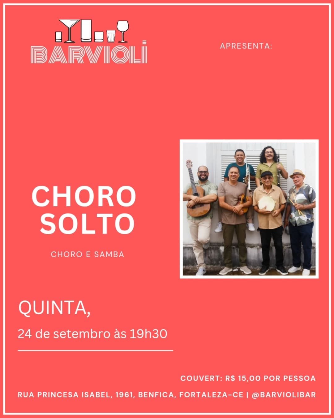 Flyer de Choro Solto