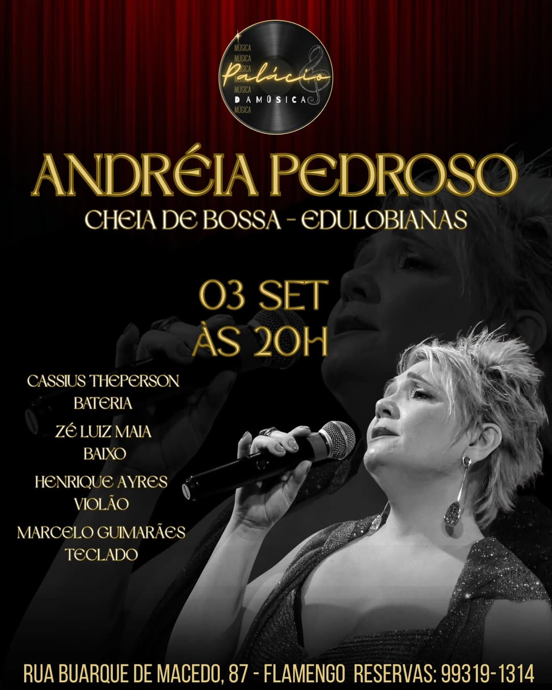 Flyer de Andréia Pedroso