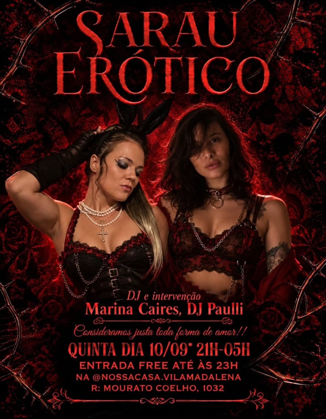 Flyer de DJ Andi, divanamontez, bypaulli e mais 5 artistas