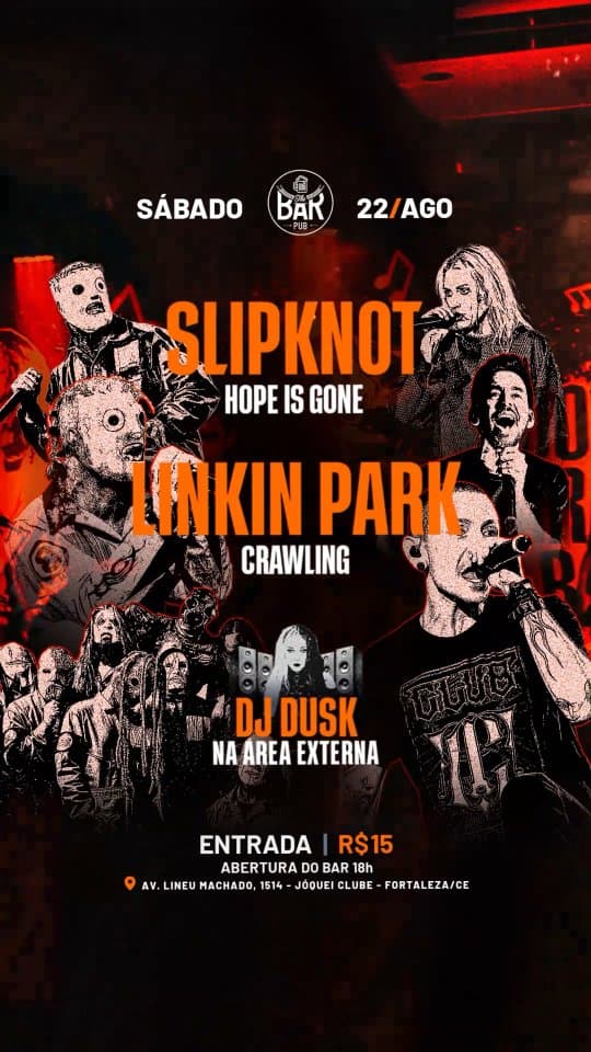 Flyer de Hope Is Gone, Crawling e DJ Dusk