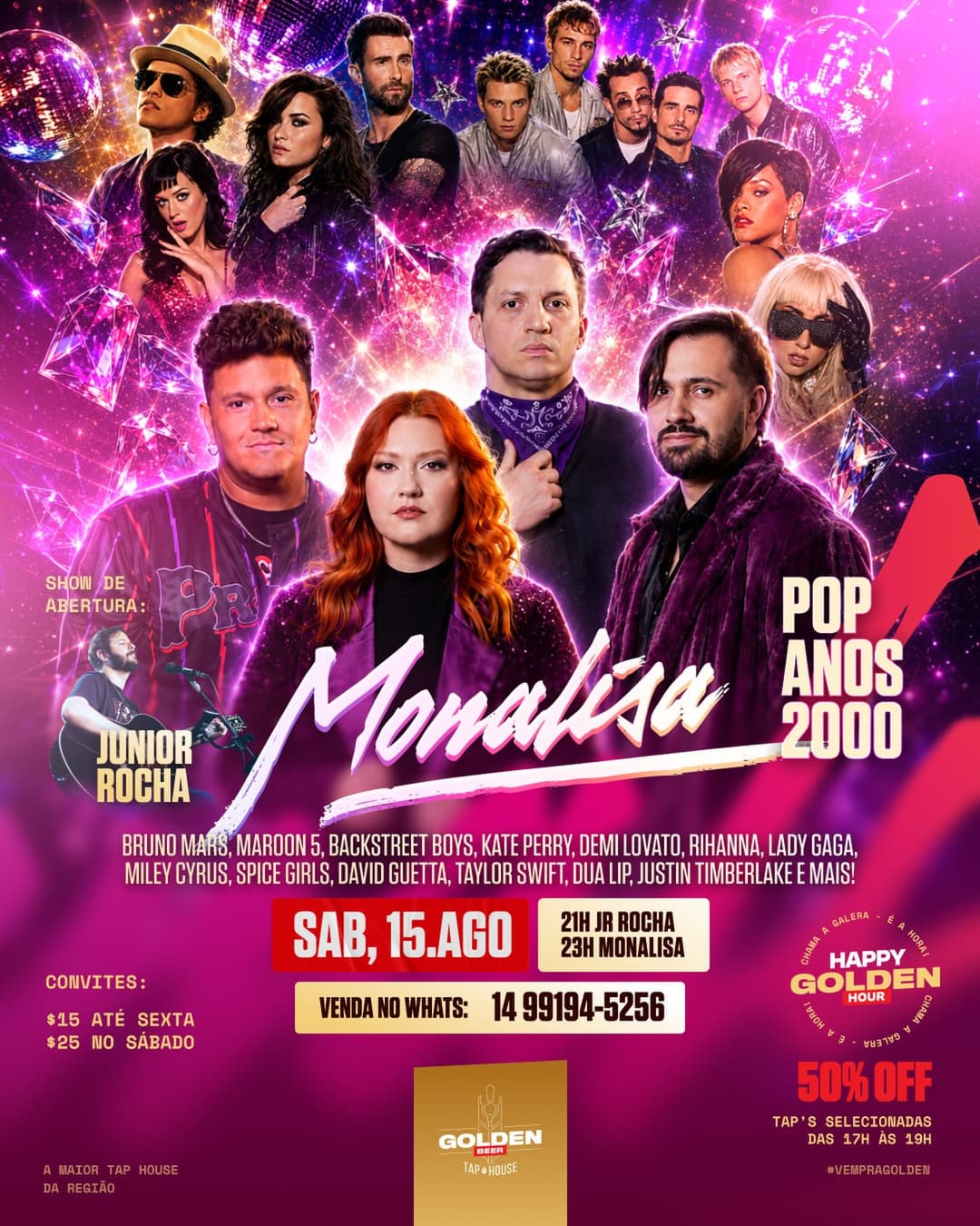 Flyer de Monalisa e Junior Rocha