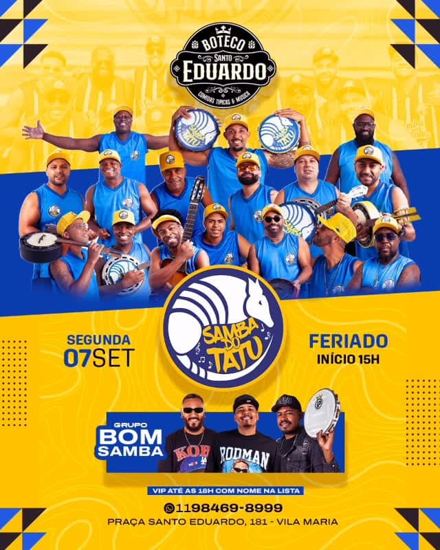 Flyer de Grupo Bomsamba e Samba do Tatu