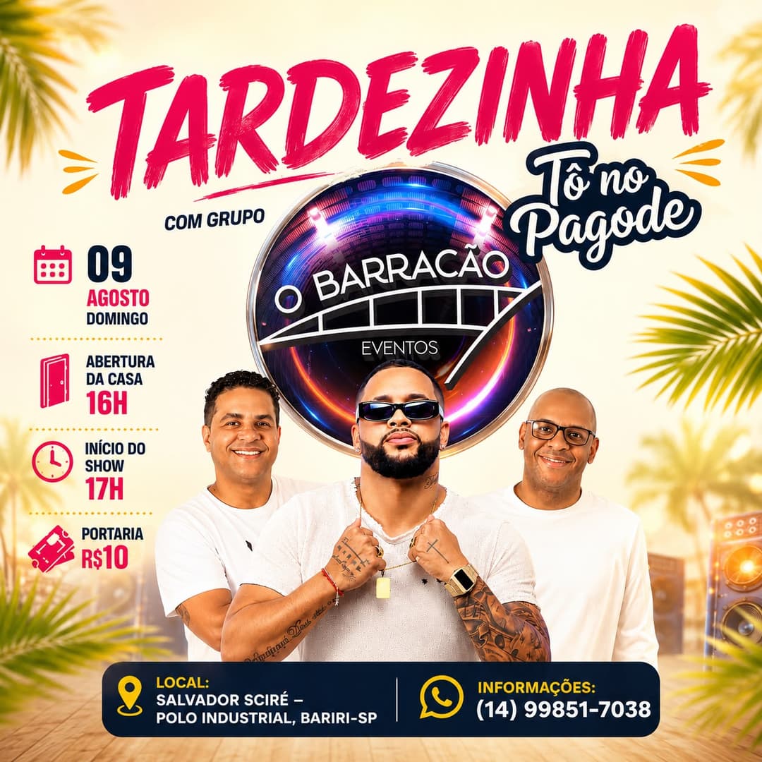 Flyer de Grupo Tono Pagode