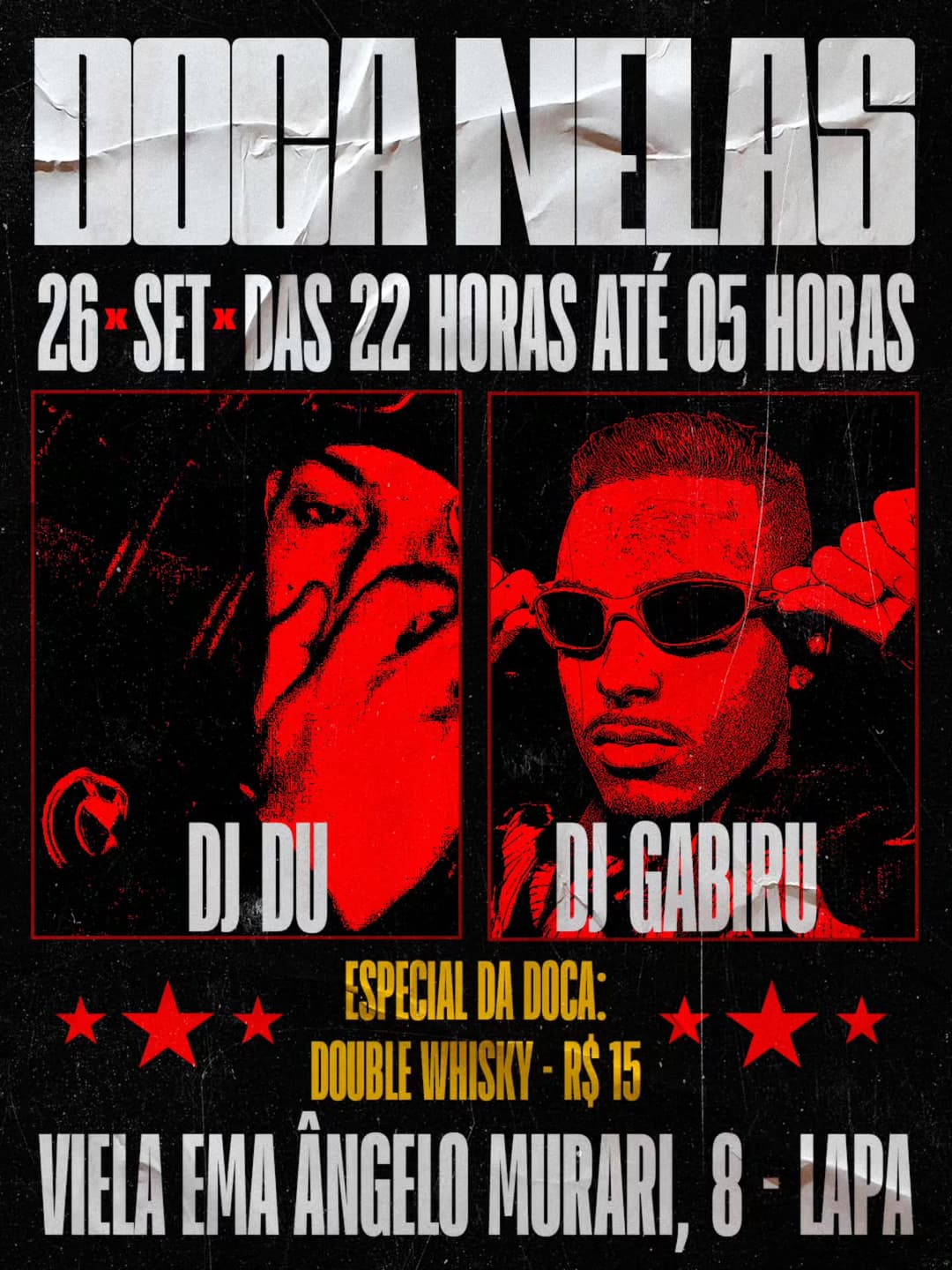 Flyer de Gabiru e DJ DU
