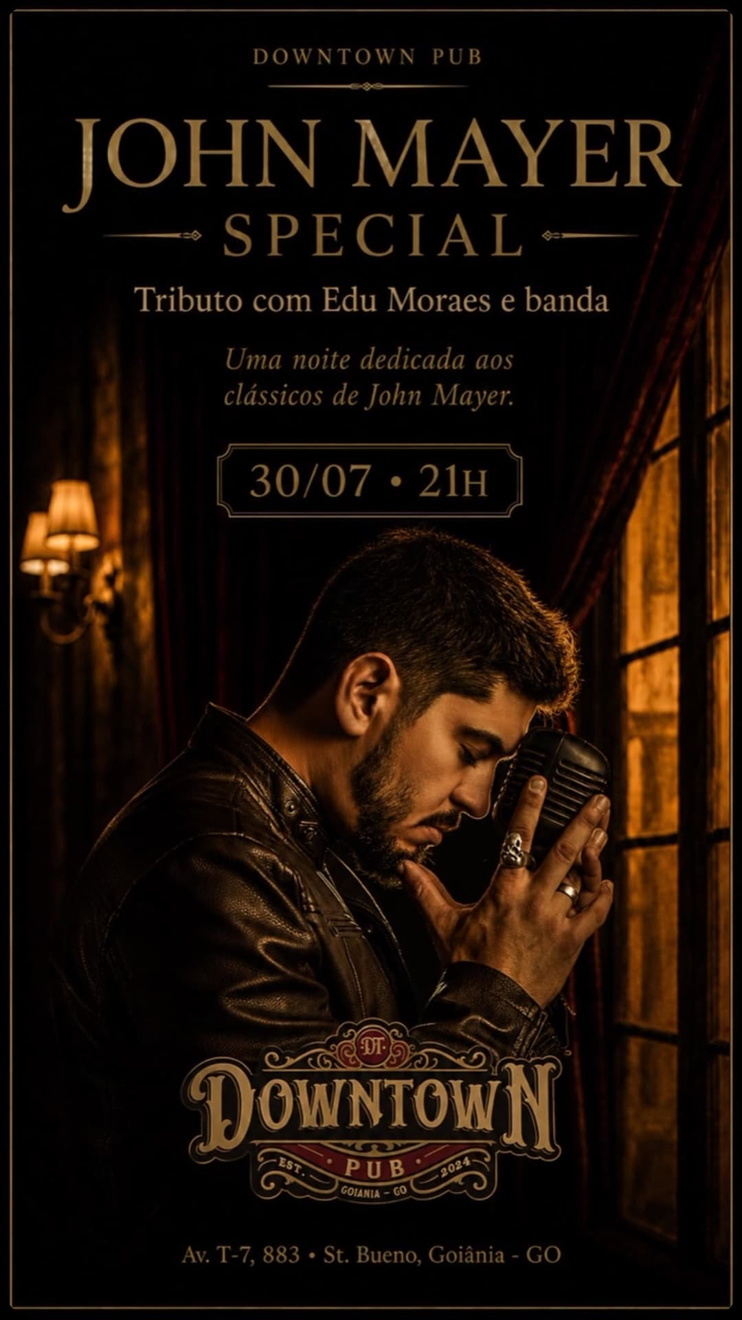 Flyer de Edu Moraes e John Mayer Special