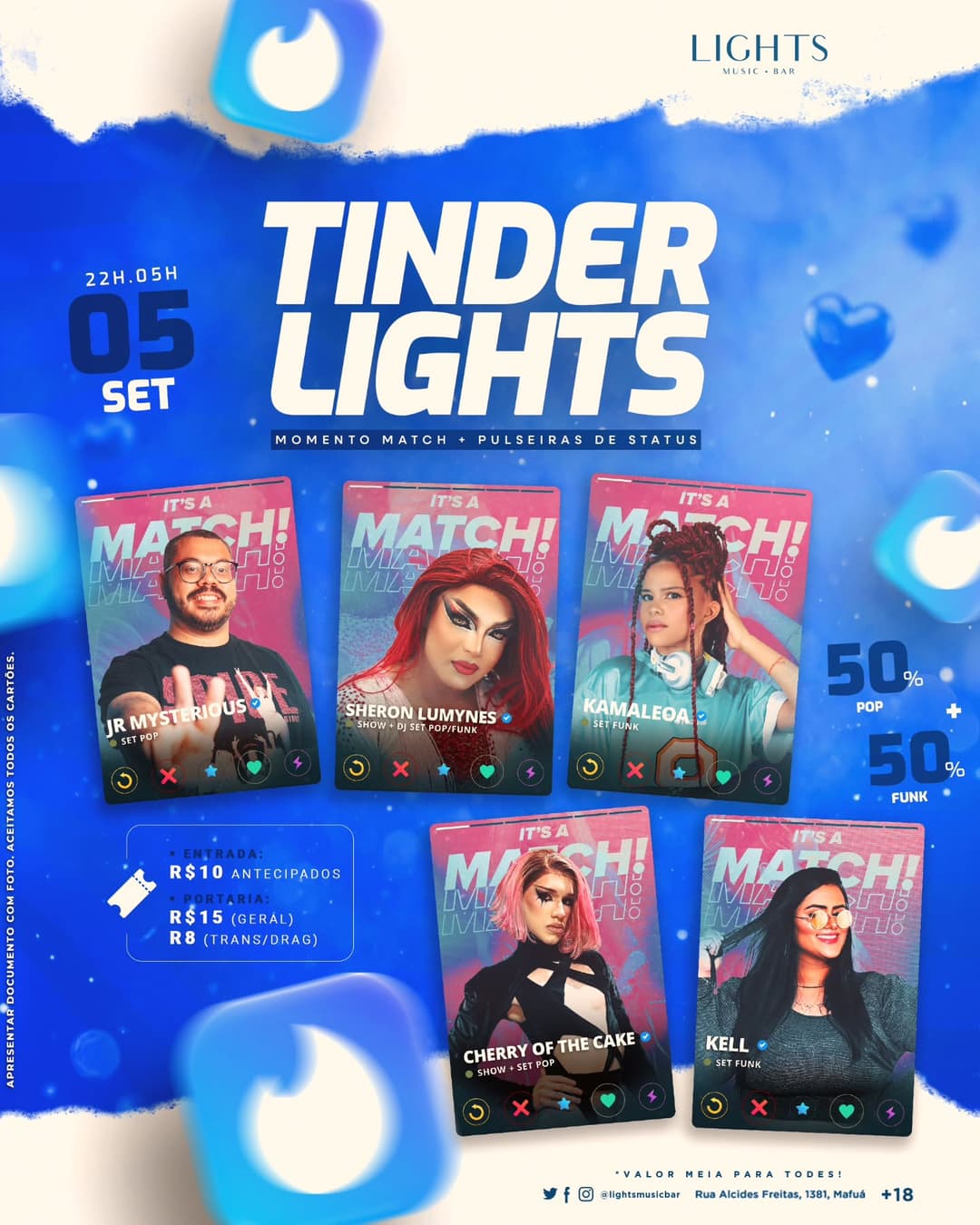 Flyer de JR MYSTERIOUS, SHERON LUMYNES e mais 3 artistas