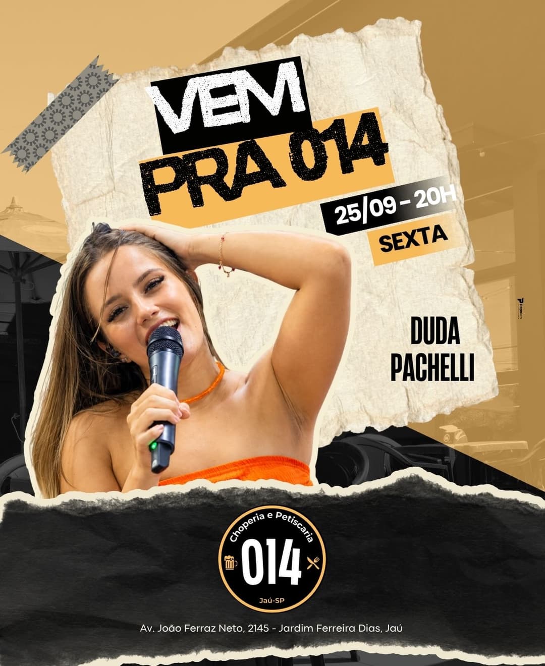 Flyer de Duda Pachelli