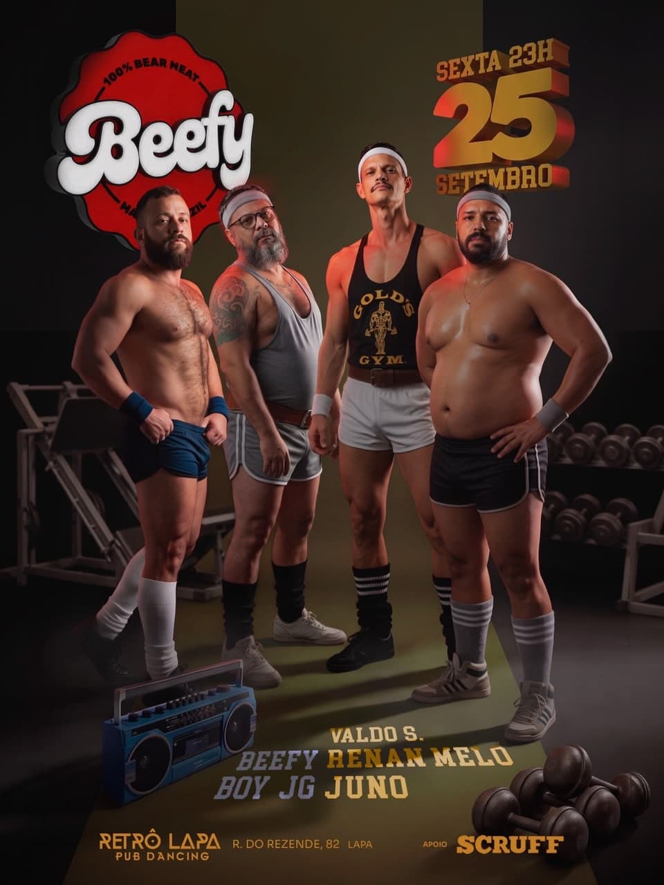 Flyer de JG, Renan Melo, Beefy Boy, VALDO S. e JUNO