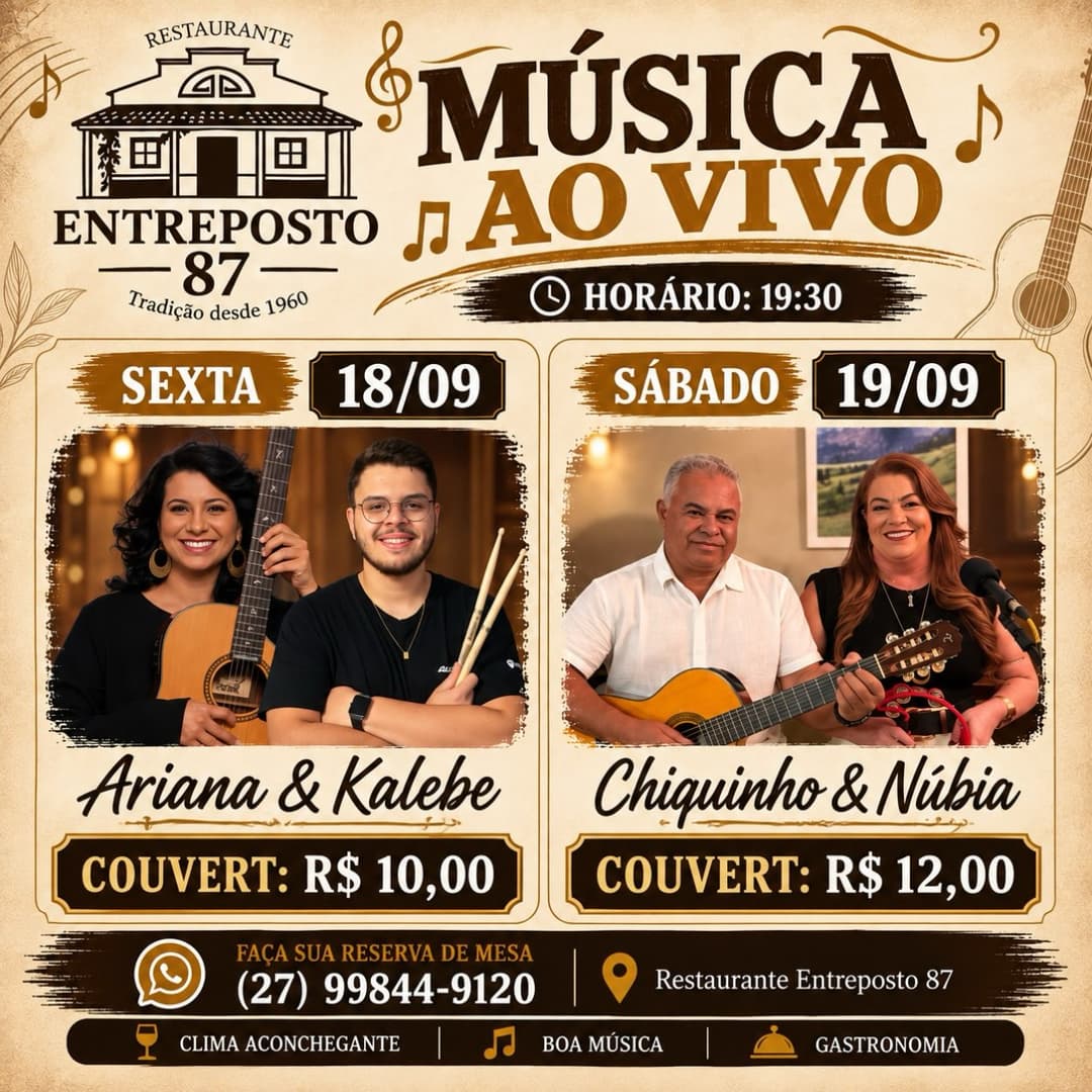Flyer de Chiquinho & Núbia