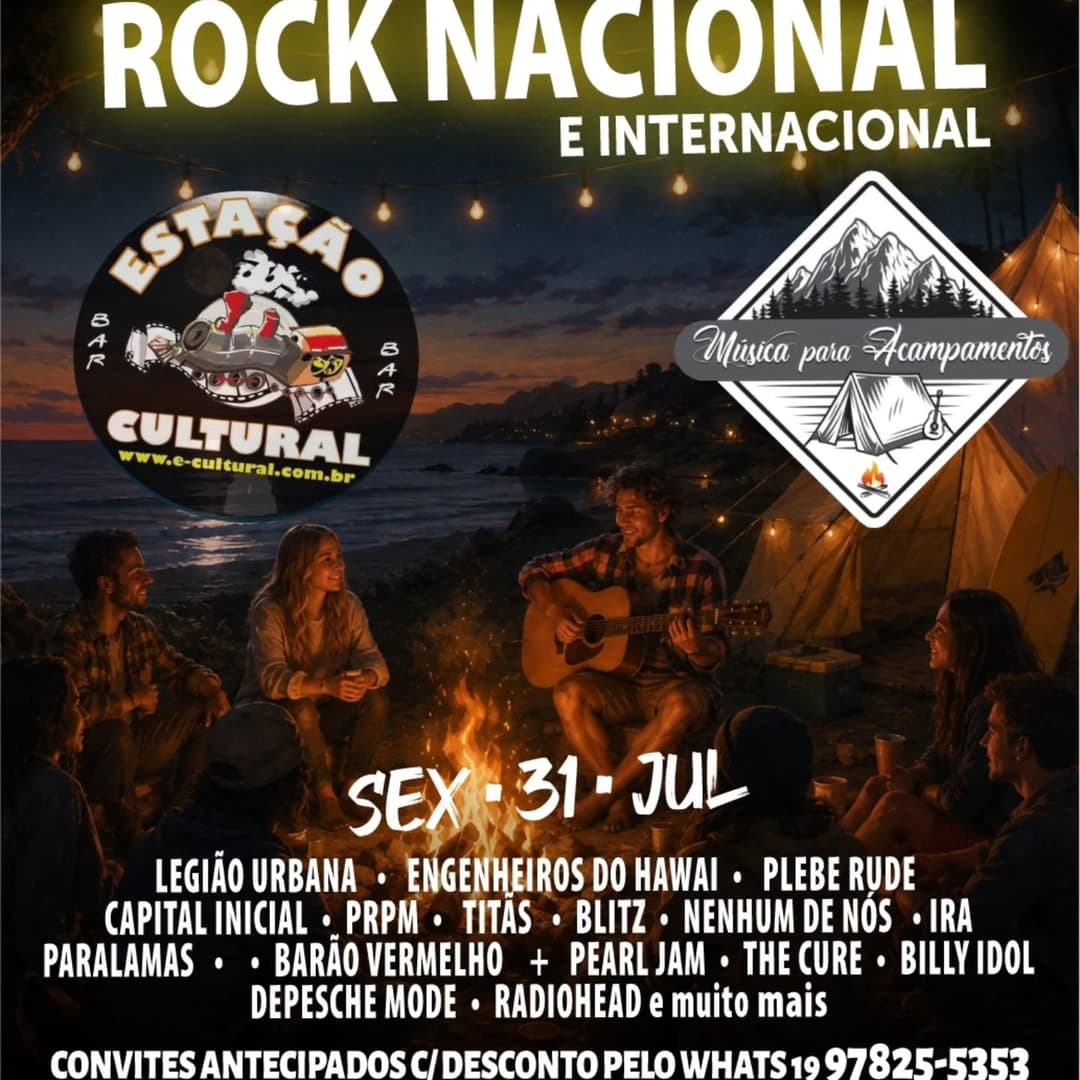 Flyer de Banda Música para Acampamentos