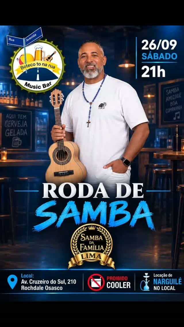 Flyer de Samba da Família Lima
