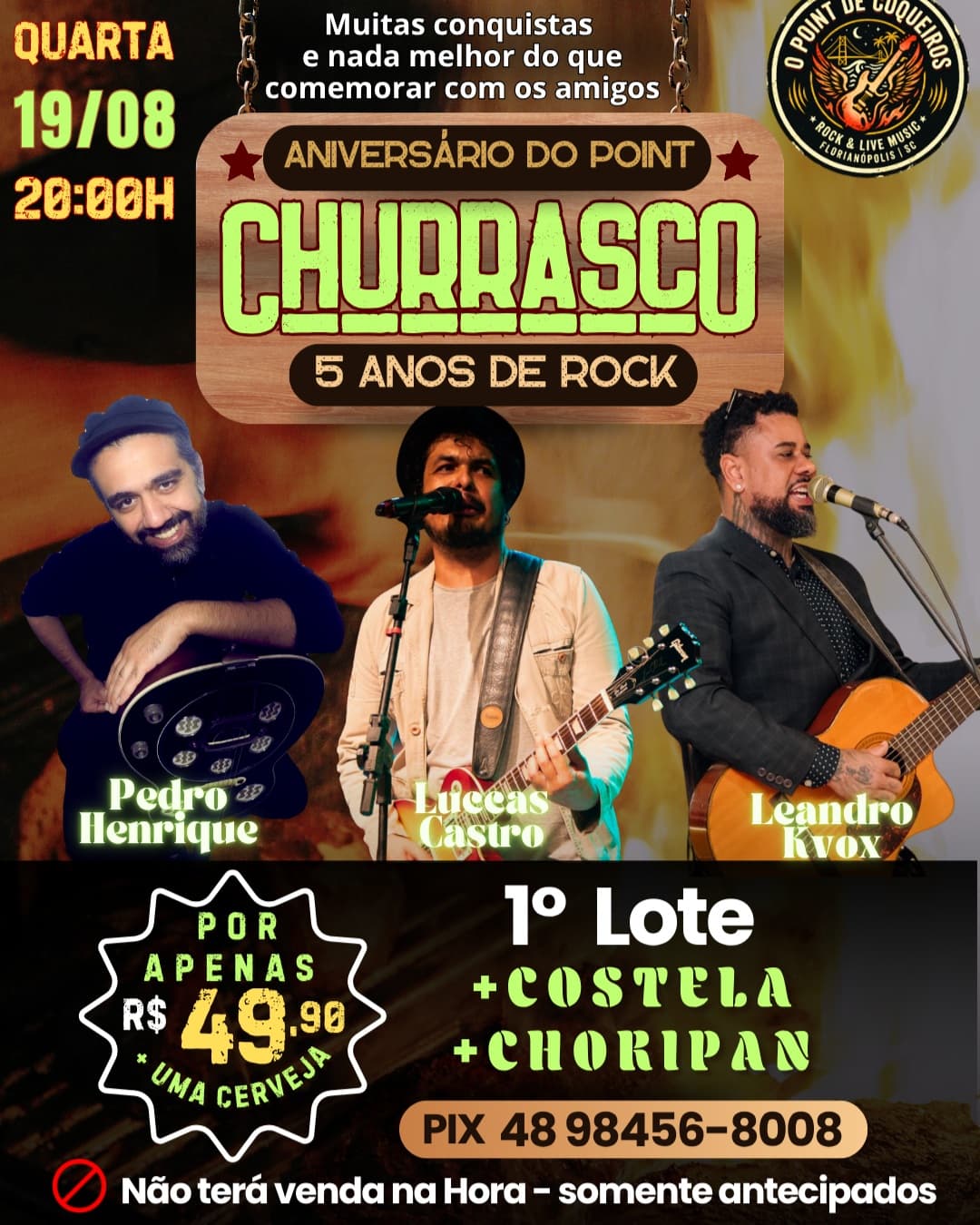 Flyer de Leandro Kvox, Pedro Henrique e Luccas Castro