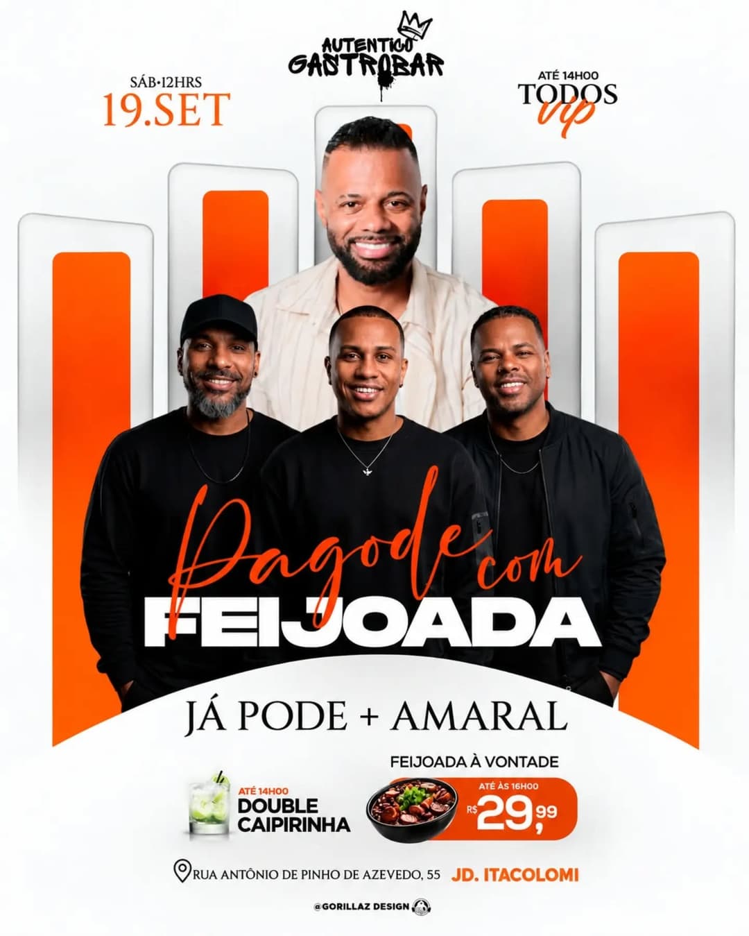 Flyer de Já Pode e Amaral