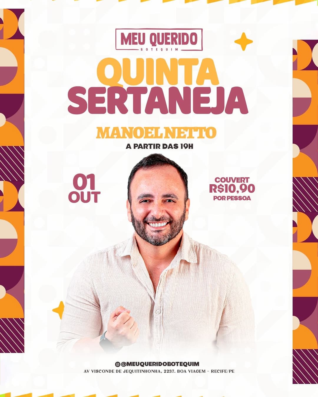 Flyer de Manoel Netto