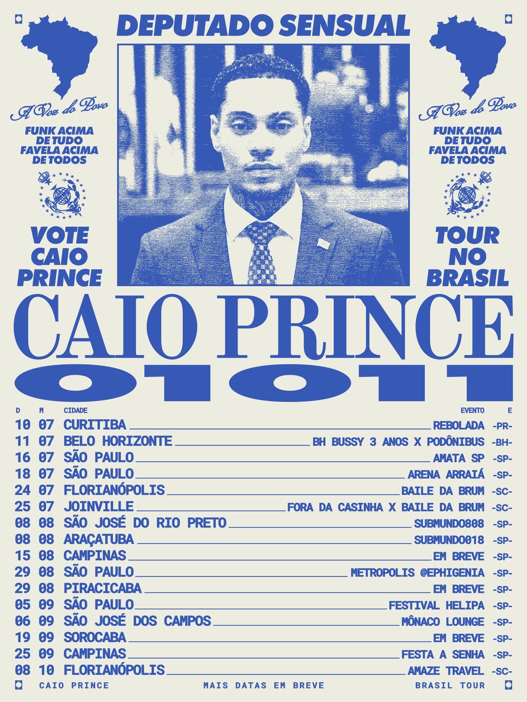 Flyer de Caio Prince