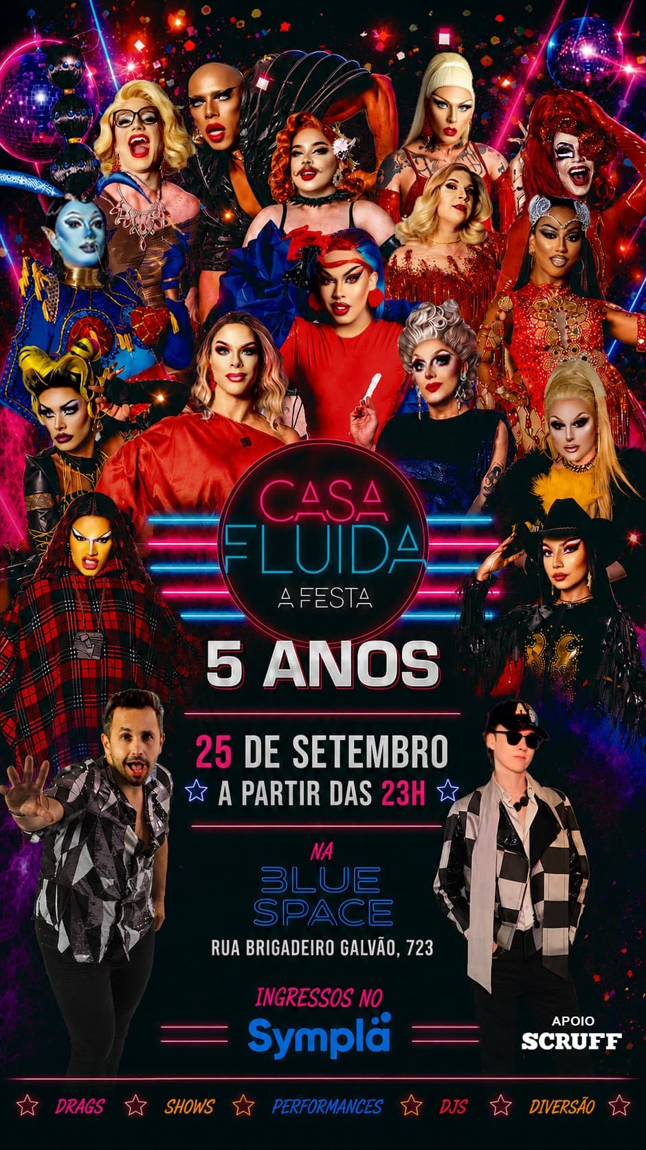 Flyer de Mahina Starlight, Thelores e mais 15 artistas