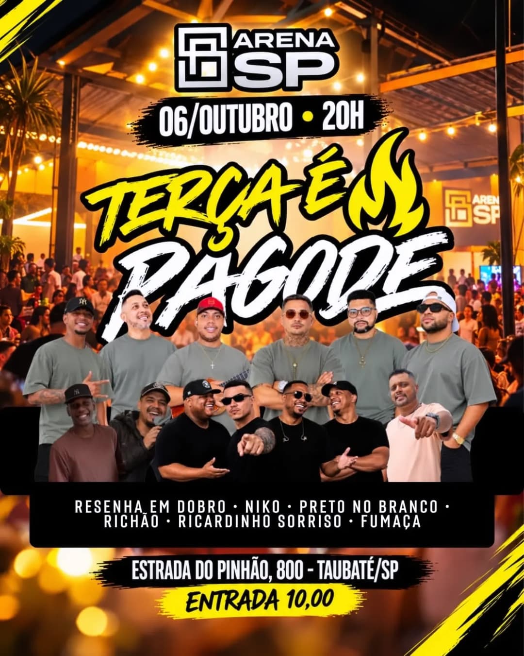Flyer de Richard Sousa, Fumaça Percussionista e mais 4 artistas