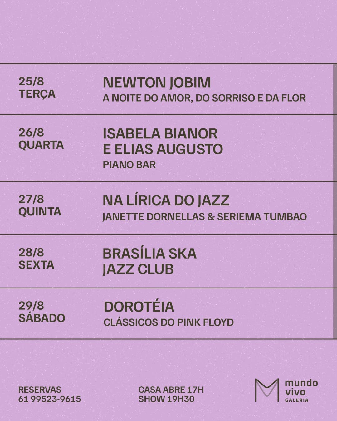 Flyer de Brasília Ska Jazz Club