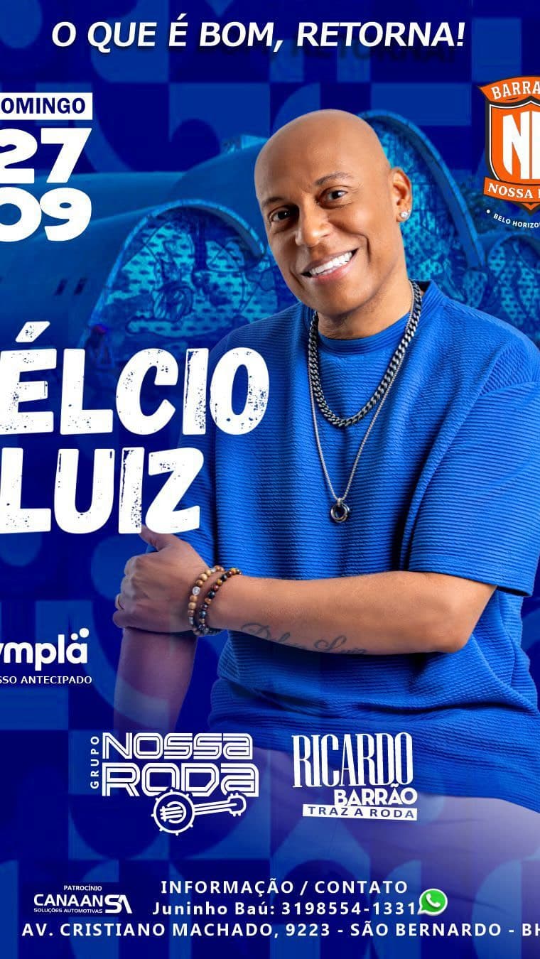 Flyer de delcioluiz, Grupo Nossa Roda e Ricardo Barrão