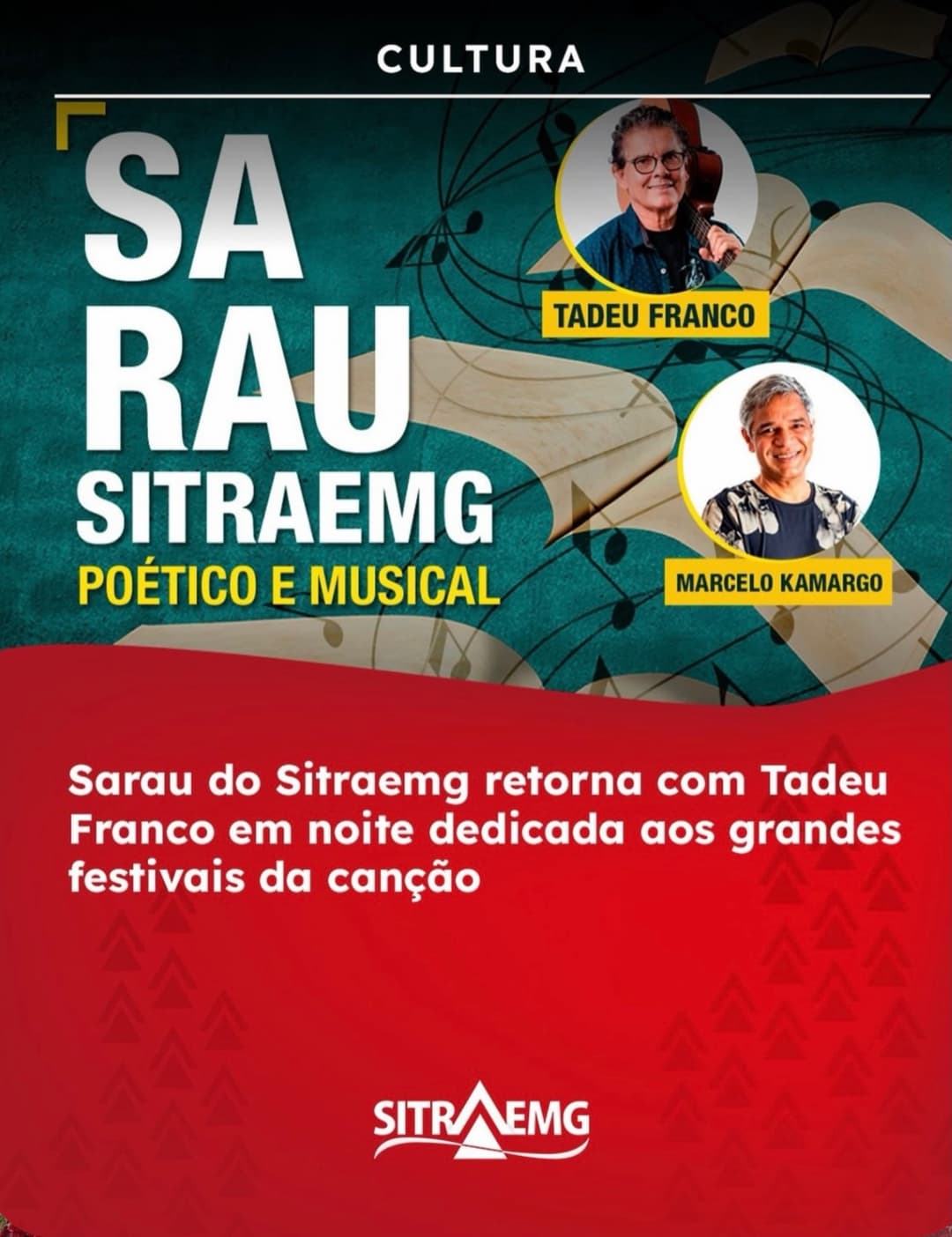 Flyer de Tadeu Franco e Marceli Kamargo