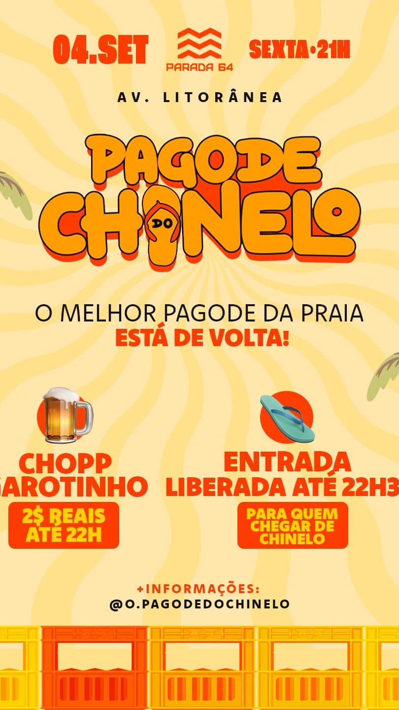 Flyer de Grupo Pagode do Maestro e Pagode do Chinelo • São Luís 🏝️