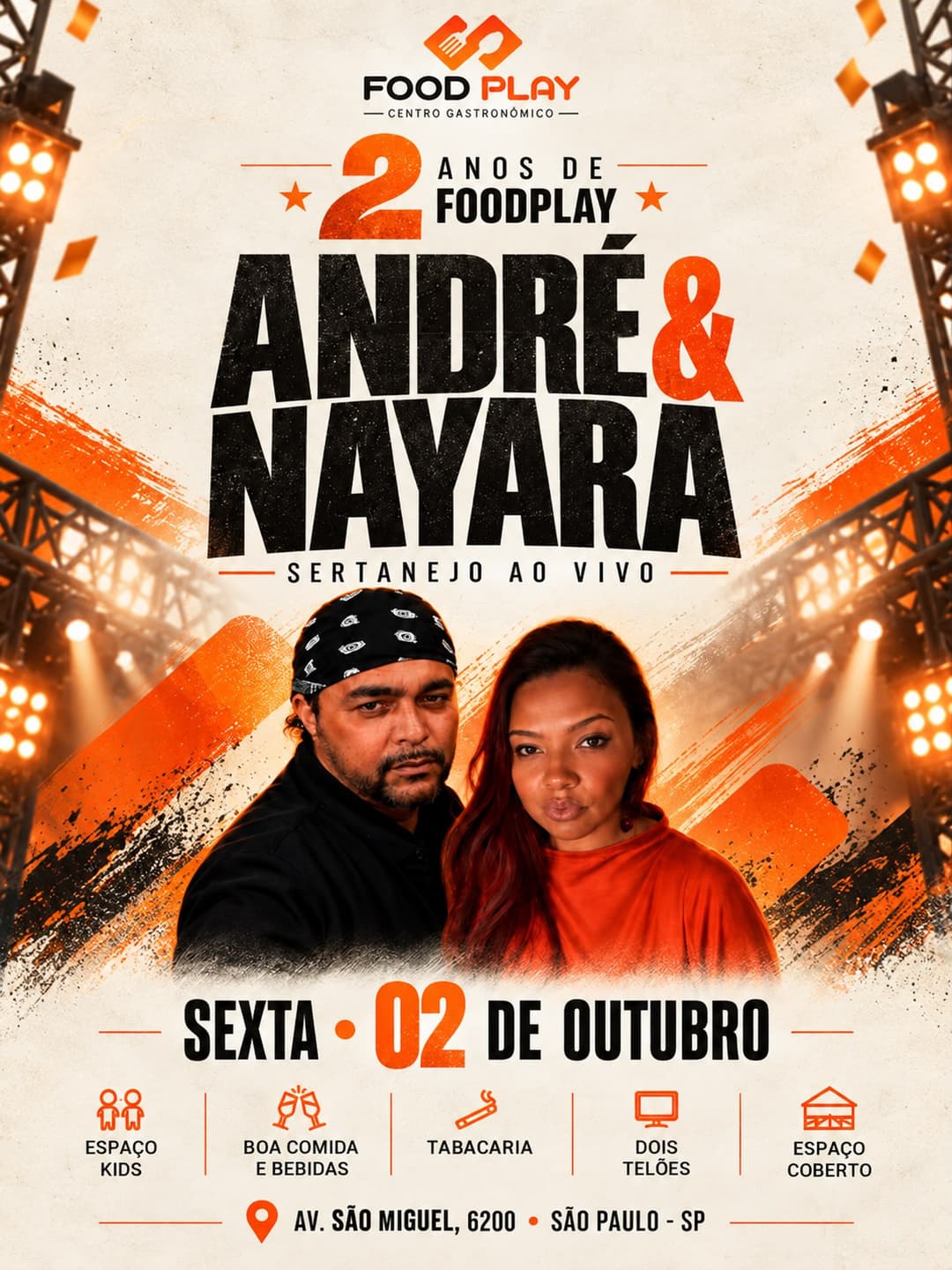 Flyer de André & Nayara