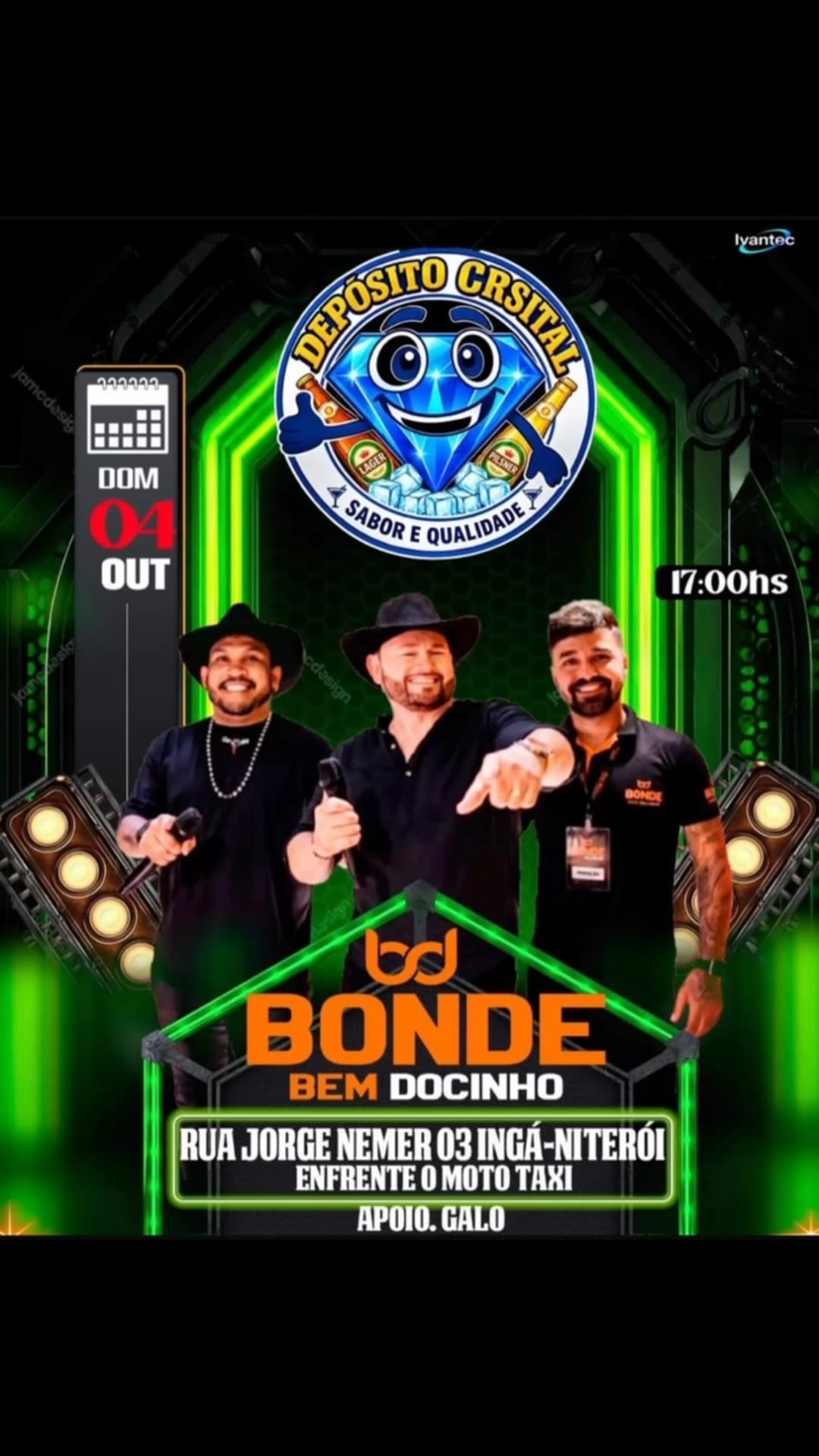 Flyer de Bonde Bem Docinho