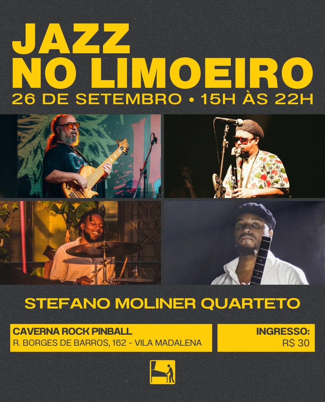 Flyer de Nautilus, Jazz no Limoeiro e mais 2 artistas