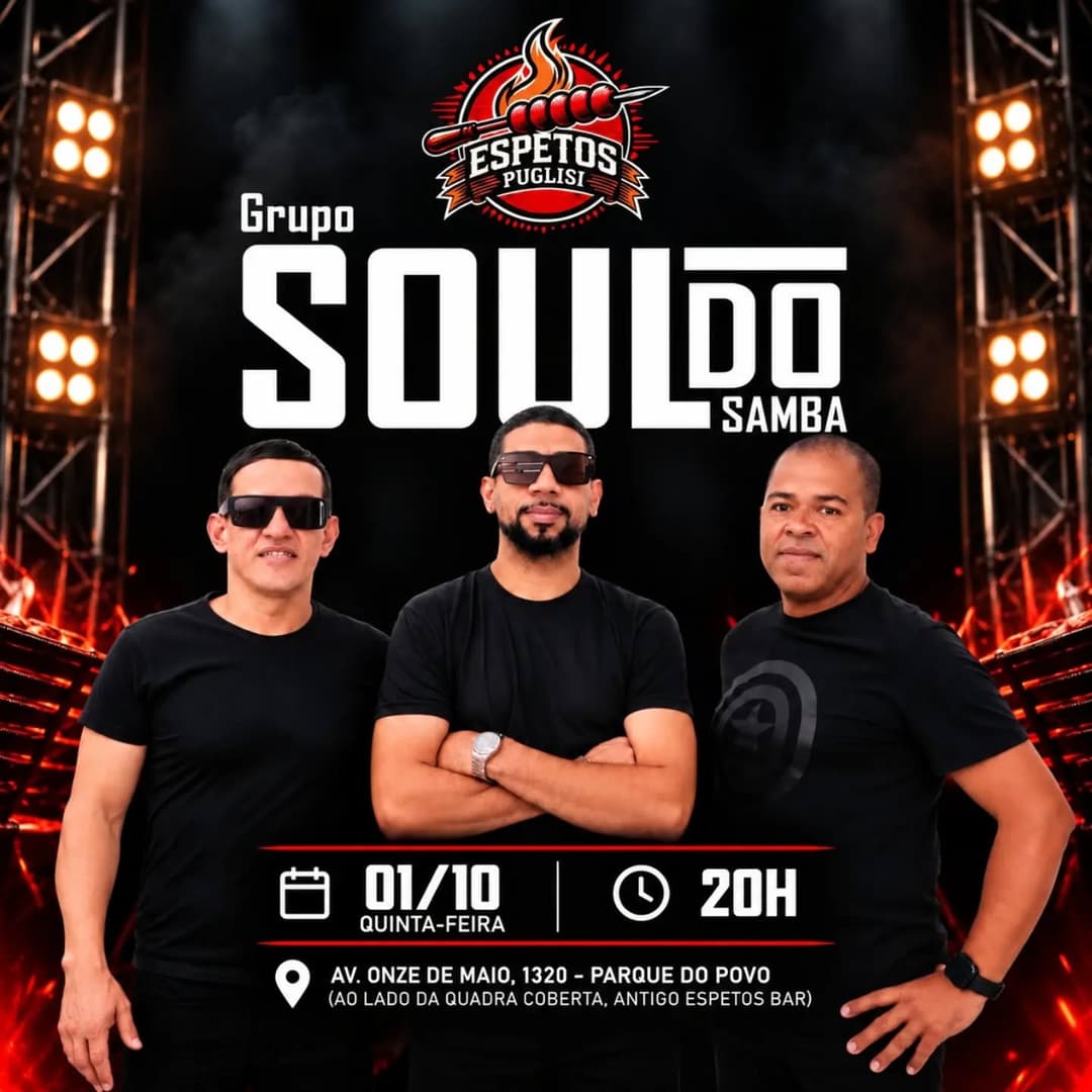 Flyer de Grupo Soulo Samba