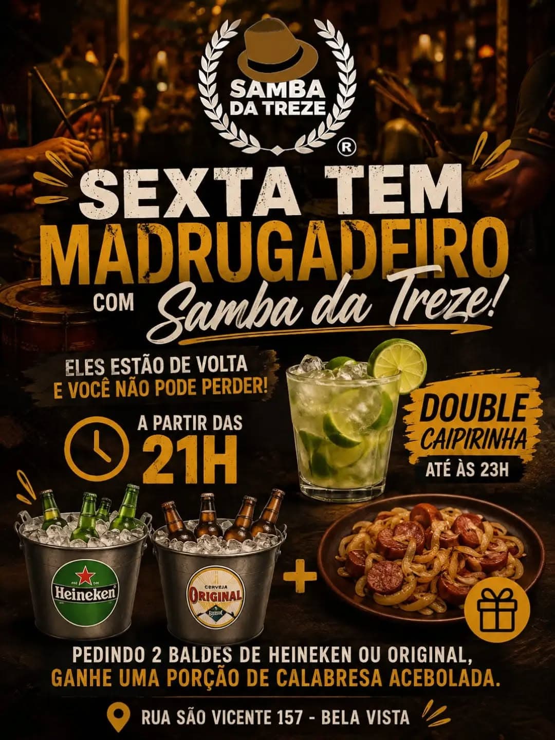 Flyer de Samba da Treze
