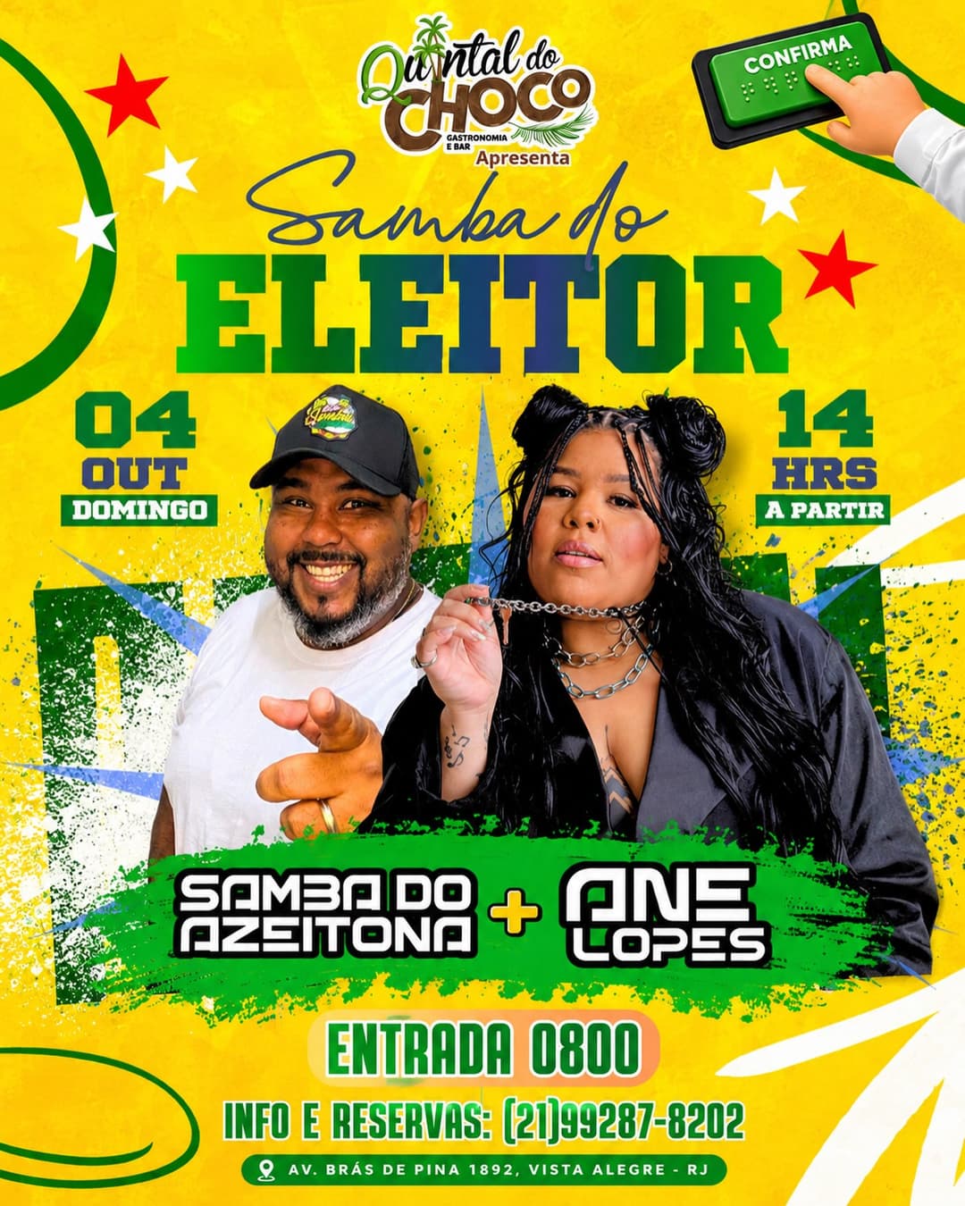 Flyer de Samba do Azeitona e One Lopes