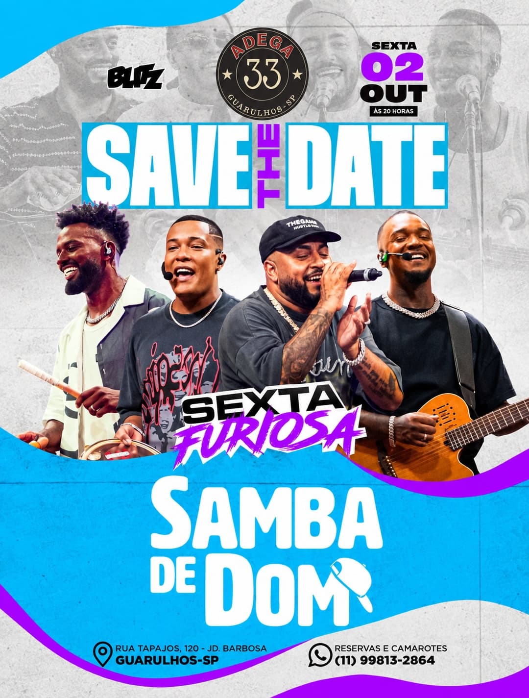 Flyer de Samba do Dom