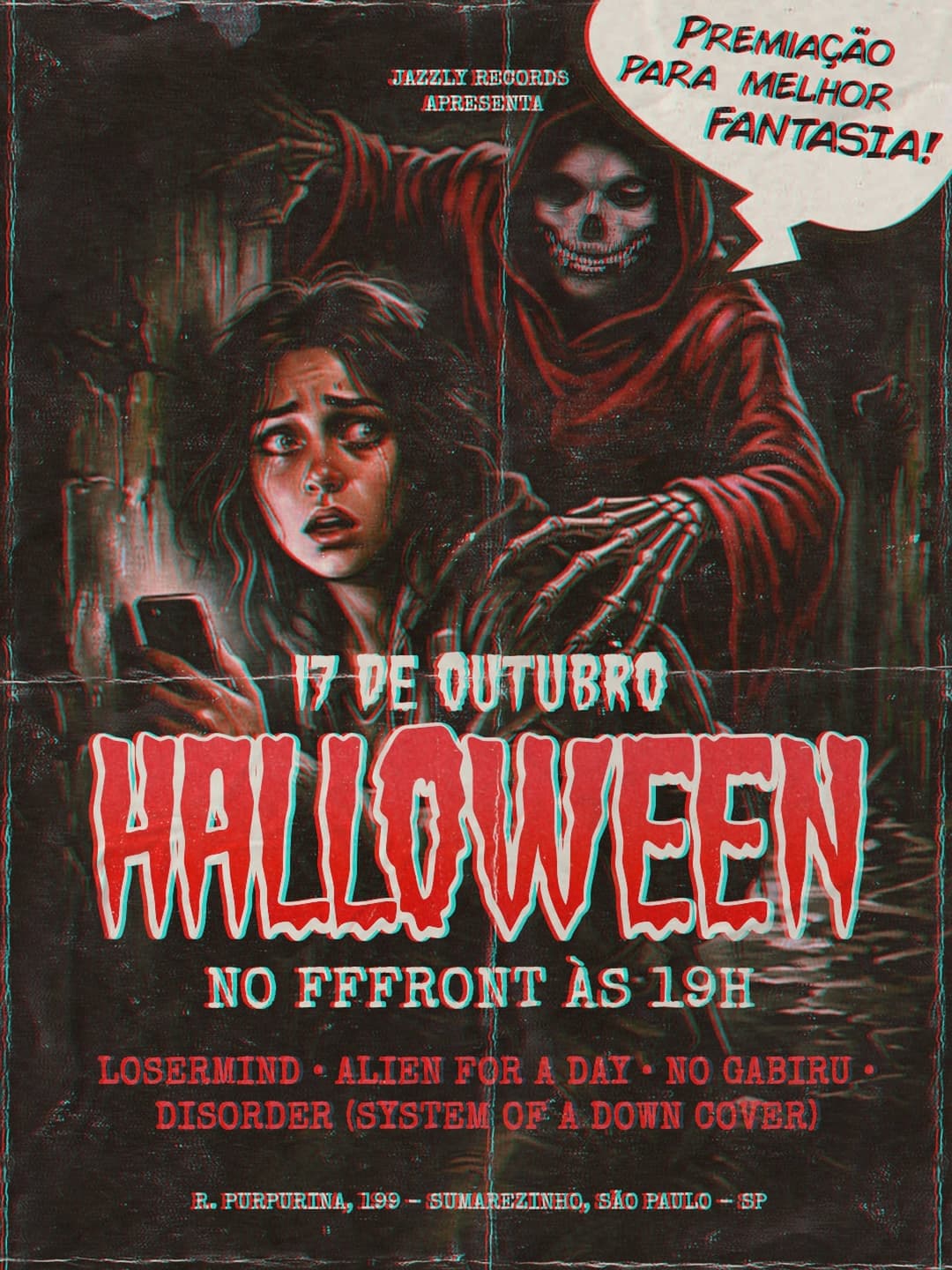 Flyer de Losermind, No Gabiru, Disorder e Alien For A Day