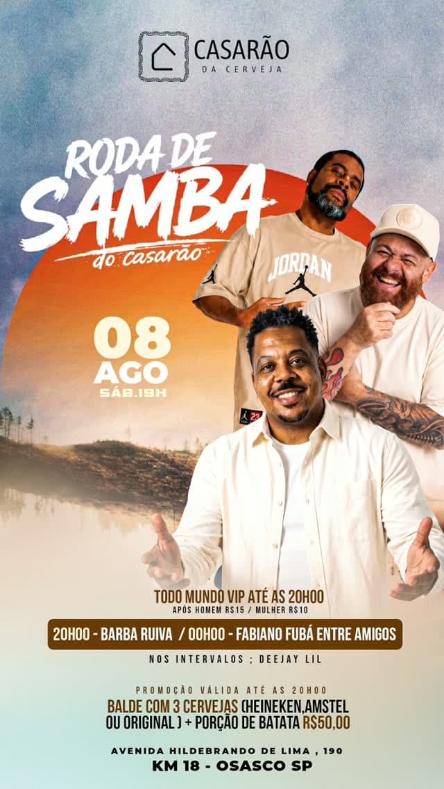 Flyer de Glauco Barba Ruiva e Fabiano Fubá