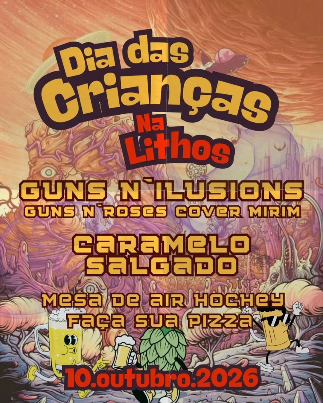 Flyer de Caramelo Salgado e Guns N' Illusions