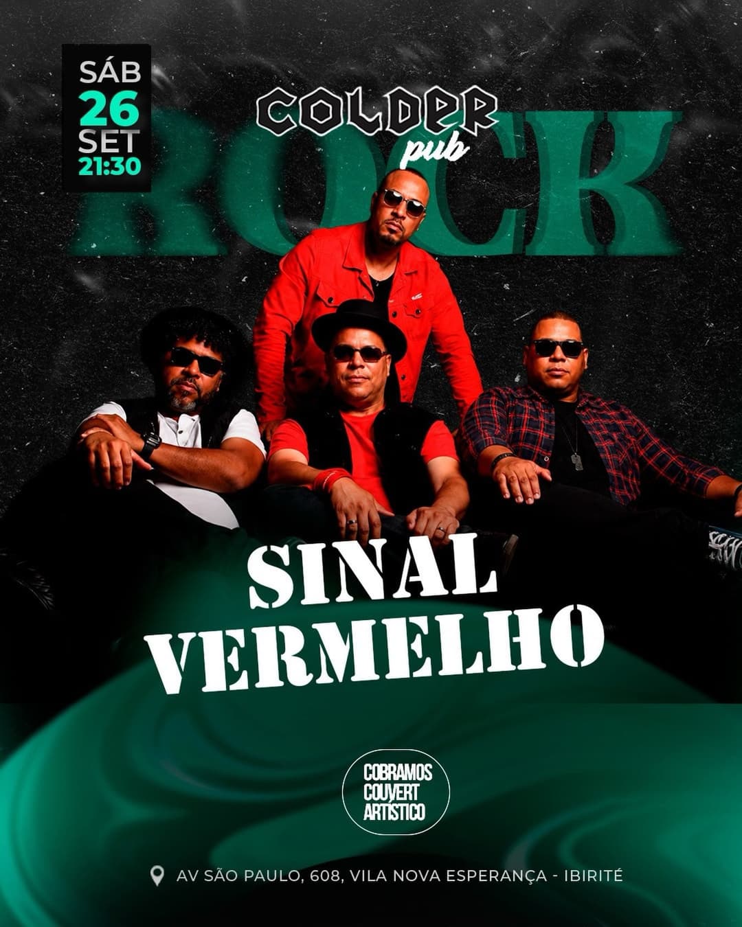 Flyer de Banda Sinal Vermelho