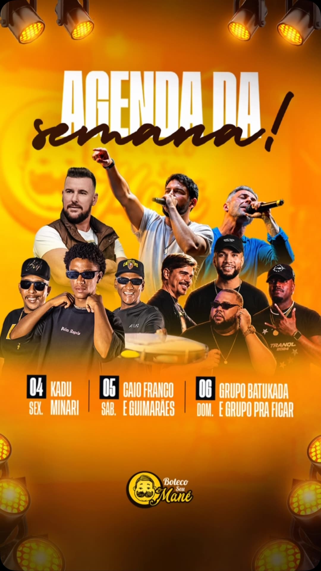 Flyer de Grupo Batukada e Grupo Pra Ficar