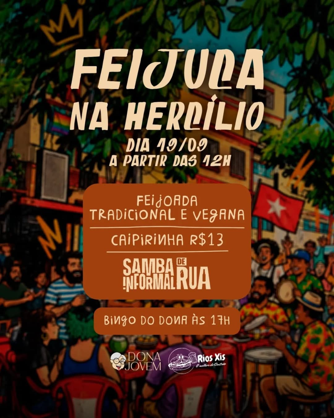 Flyer de Samba Informal de Rua
