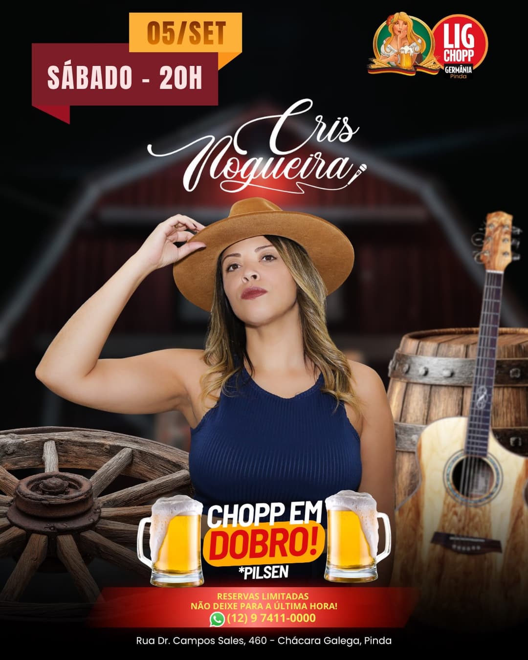 Flyer de Cris Nogueira