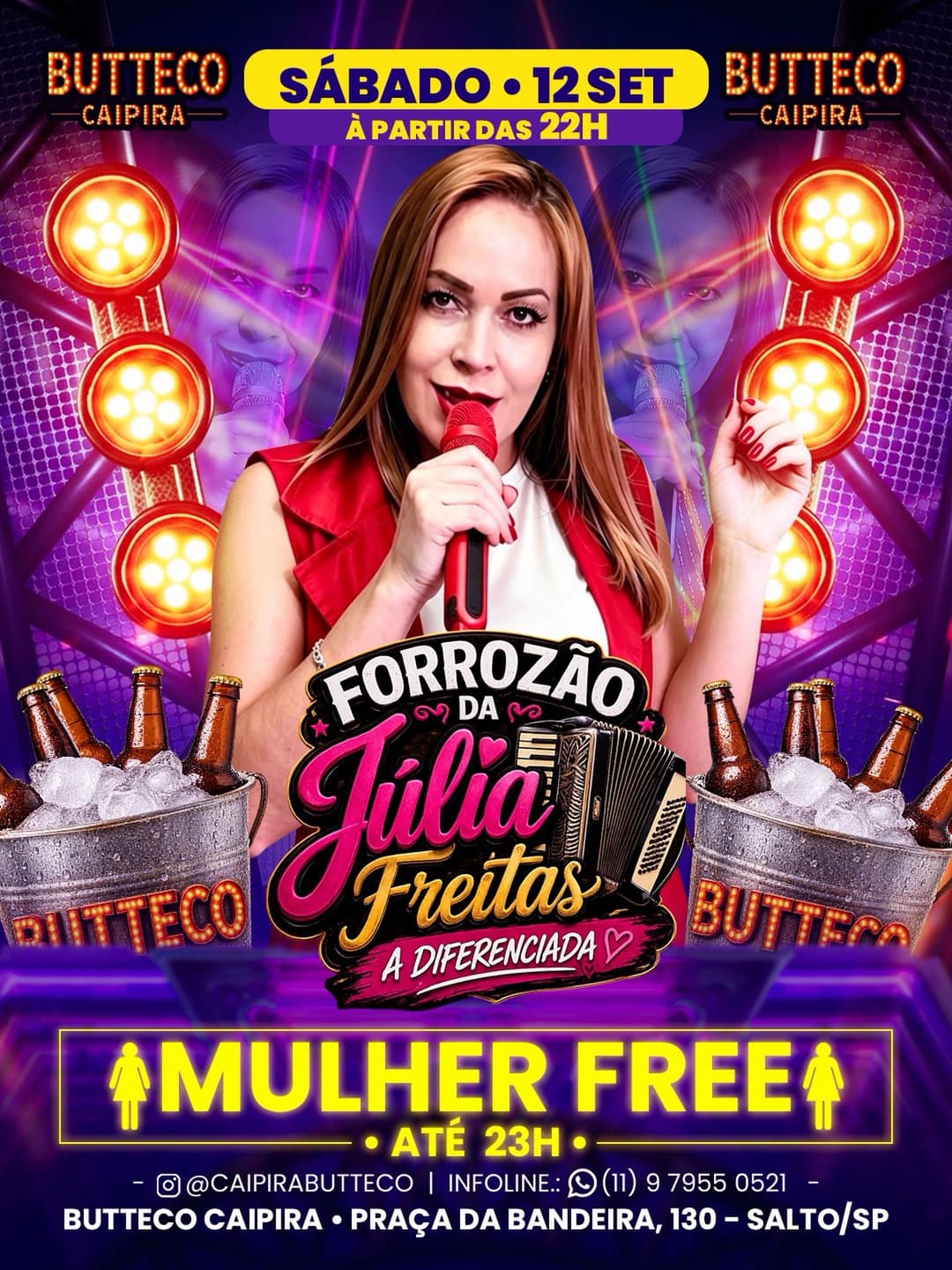 Flyer de Júlia Freitas