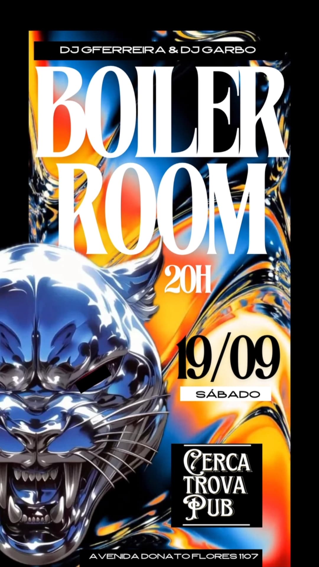 Flyer de G, Garbo e Boiler Room